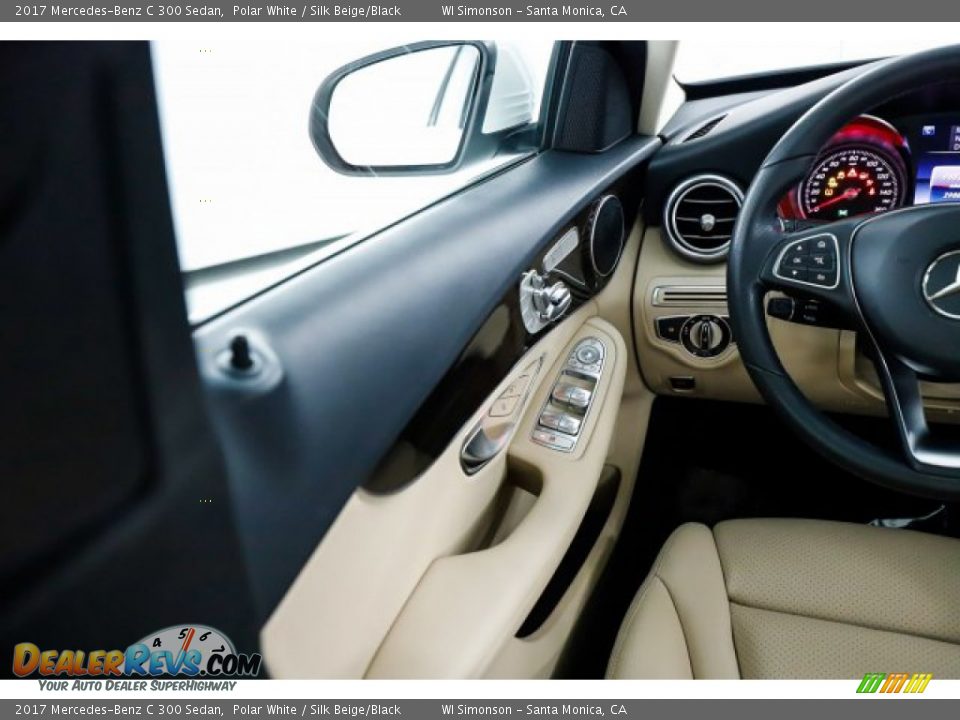 2017 Mercedes-Benz C 300 Sedan Polar White / Silk Beige/Black Photo #24