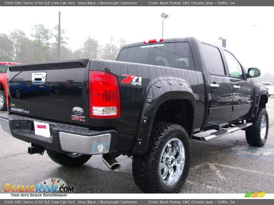 2009 GMC Sierra 1500 SLE Crew Cab 4x4 Onyx Black / Ebony/Light Cashmere Photo #6