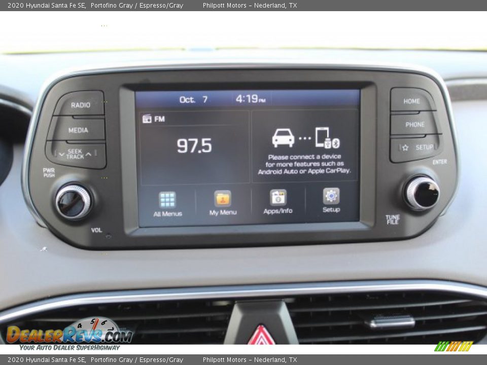 2020 Hyundai Santa Fe SE Portofino Gray / Espresso/Gray Photo #14