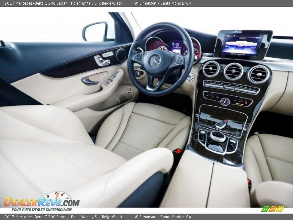 2017 Mercedes-Benz C 300 Sedan Polar White / Silk Beige/Black Photo #29