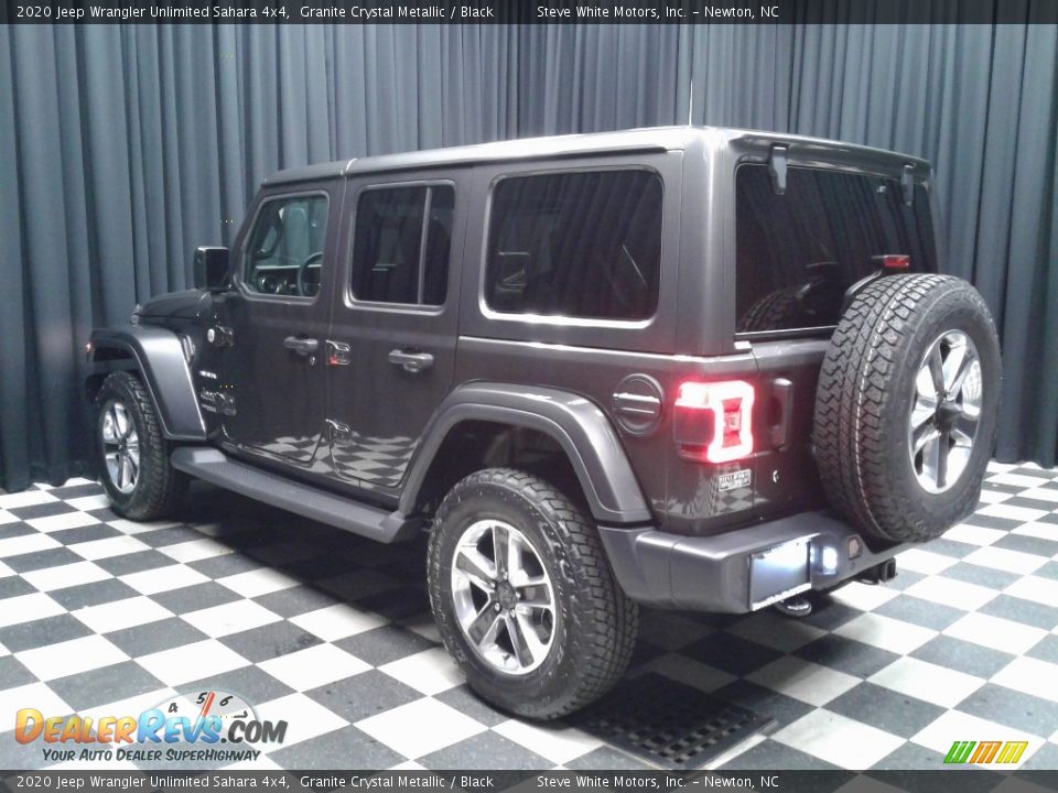 2020 Jeep Wrangler Unlimited Sahara 4x4 Granite Crystal Metallic / Black Photo #8