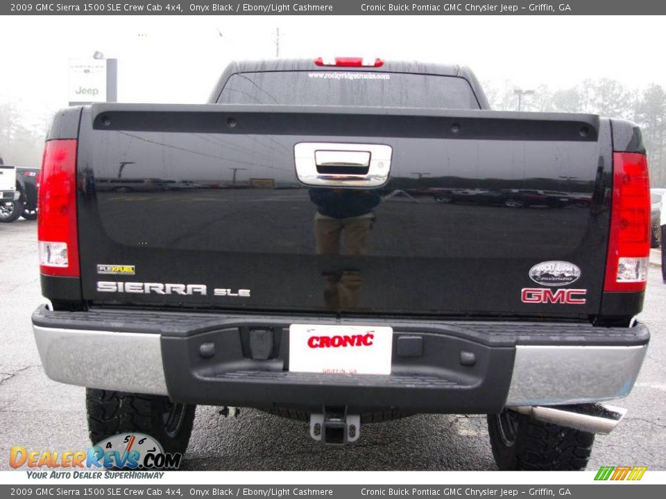 2009 GMC Sierra 1500 SLE Crew Cab 4x4 Onyx Black / Ebony/Light Cashmere Photo #7