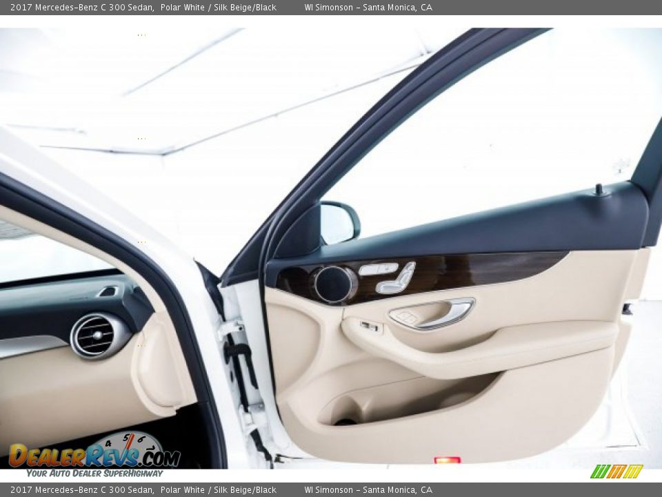2017 Mercedes-Benz C 300 Sedan Polar White / Silk Beige/Black Photo #31
