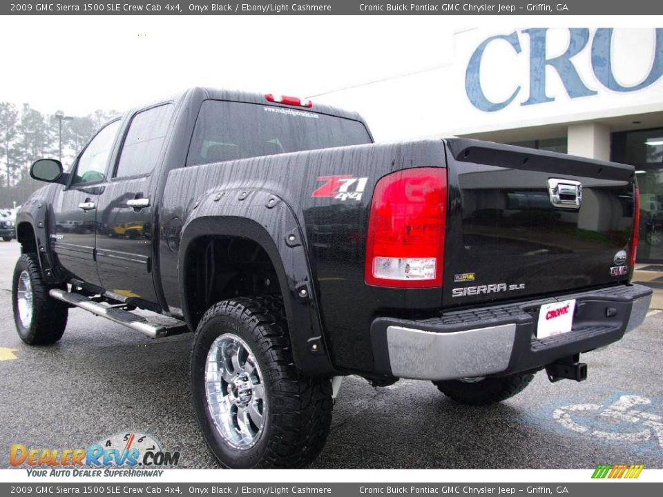 2009 GMC Sierra 1500 SLE Crew Cab 4x4 Onyx Black / Ebony/Light Cashmere Photo #8