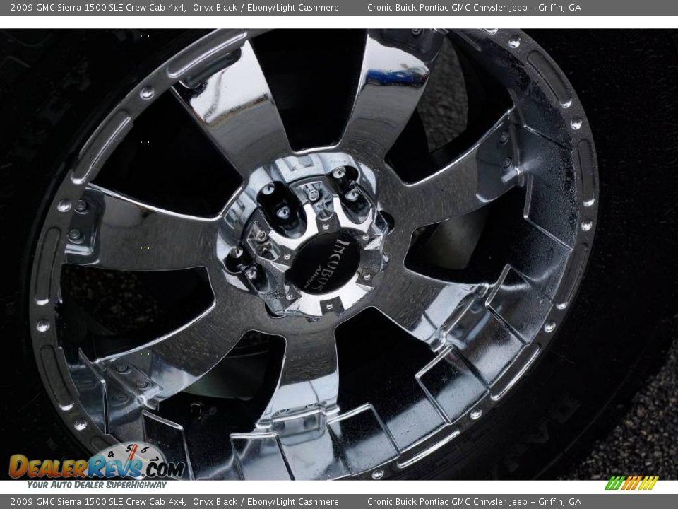 2009 GMC Sierra 1500 SLE Crew Cab 4x4 Onyx Black / Ebony/Light Cashmere Photo #9