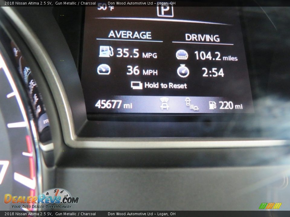 2018 Nissan Altima 2.5 SV Gun Metallic / Charcoal Photo #20