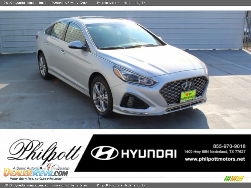 2019 Hyundai Sonata Limited Symphony Silver / Gray Photo #1
