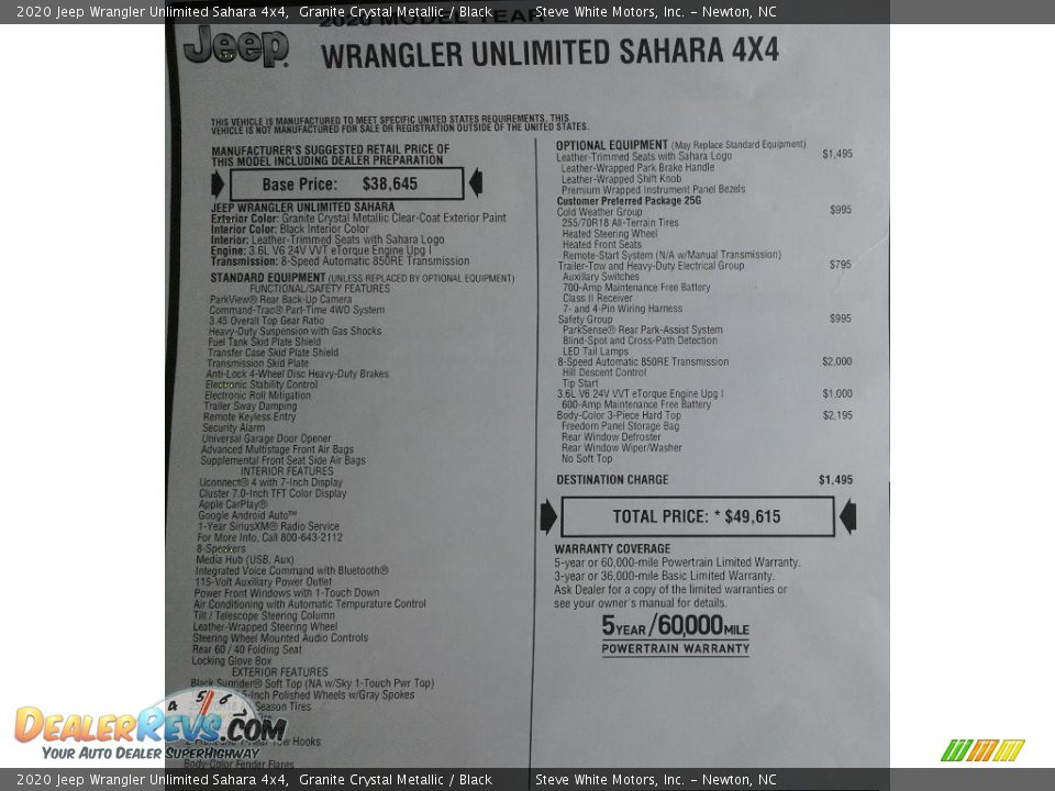 2020 Jeep Wrangler Unlimited Sahara 4x4 Granite Crystal Metallic / Black Photo #33