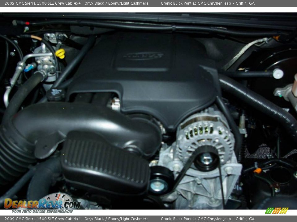 2009 GMC Sierra 1500 SLE Crew Cab 4x4 Onyx Black / Ebony/Light Cashmere Photo #13