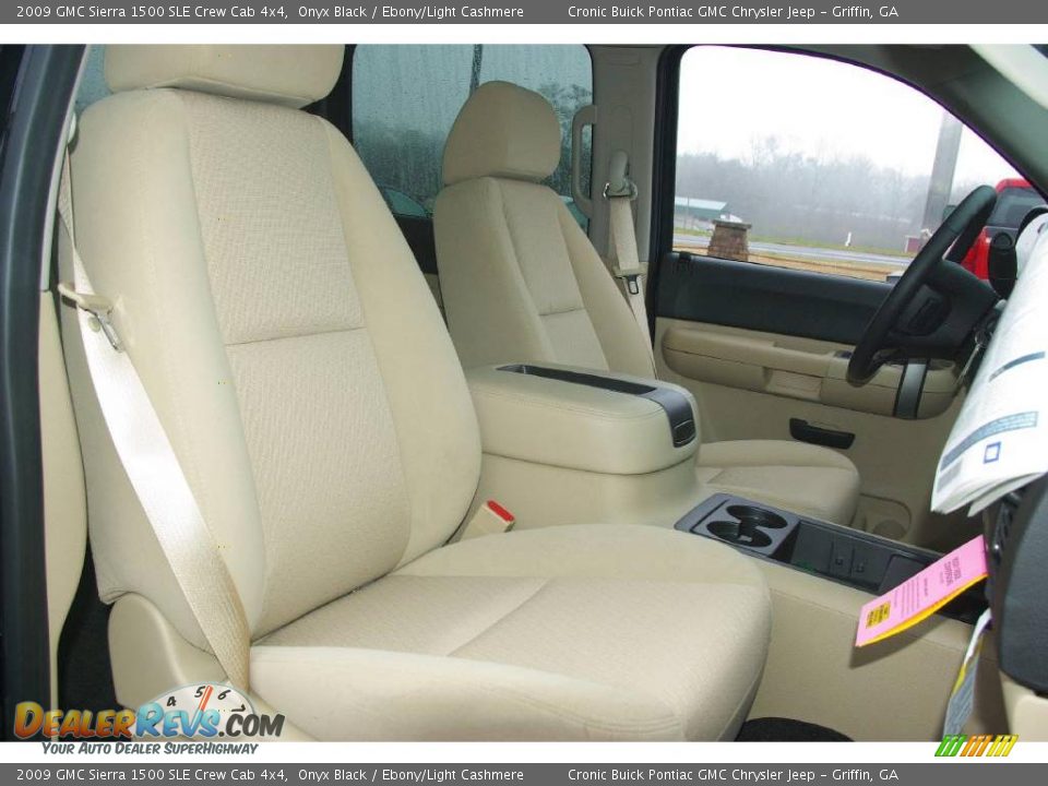 2009 GMC Sierra 1500 SLE Crew Cab 4x4 Onyx Black / Ebony/Light Cashmere Photo #15