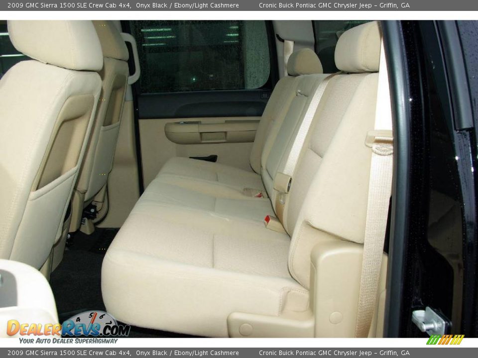 2009 GMC Sierra 1500 SLE Crew Cab 4x4 Onyx Black / Ebony/Light Cashmere Photo #16