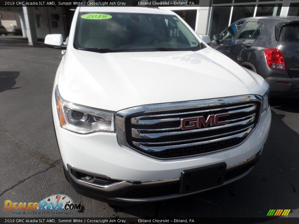 2019 GMC Acadia SLT AWD Summit White / Cocoa/Light Ash Gray Photo #2