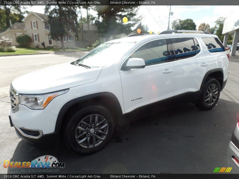 2019 GMC Acadia SLT AWD Summit White / Cocoa/Light Ash Gray Photo #4