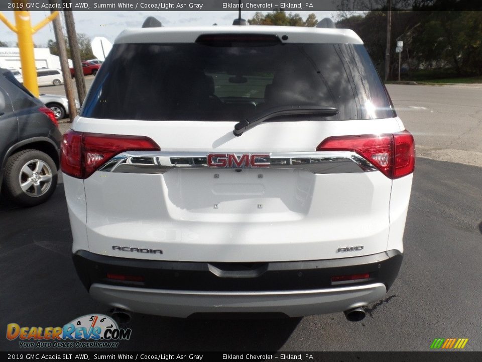 2019 GMC Acadia SLT AWD Summit White / Cocoa/Light Ash Gray Photo #7
