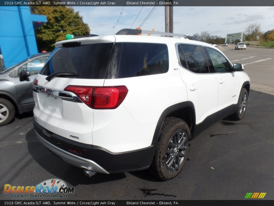 2019 GMC Acadia SLT AWD Summit White / Cocoa/Light Ash Gray Photo #8