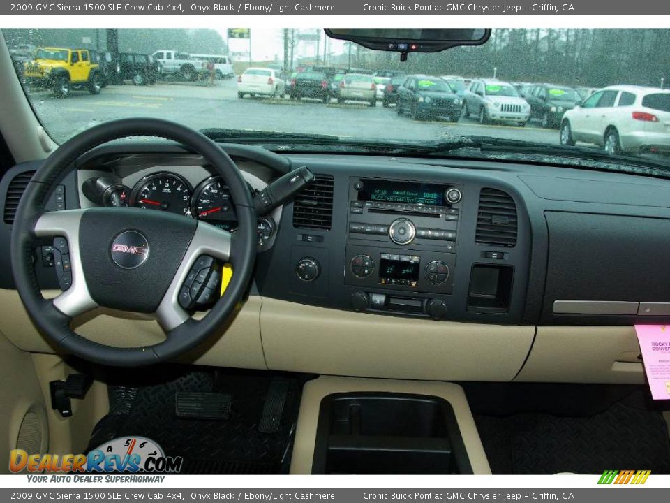 2009 GMC Sierra 1500 SLE Crew Cab 4x4 Onyx Black / Ebony/Light Cashmere Photo #18