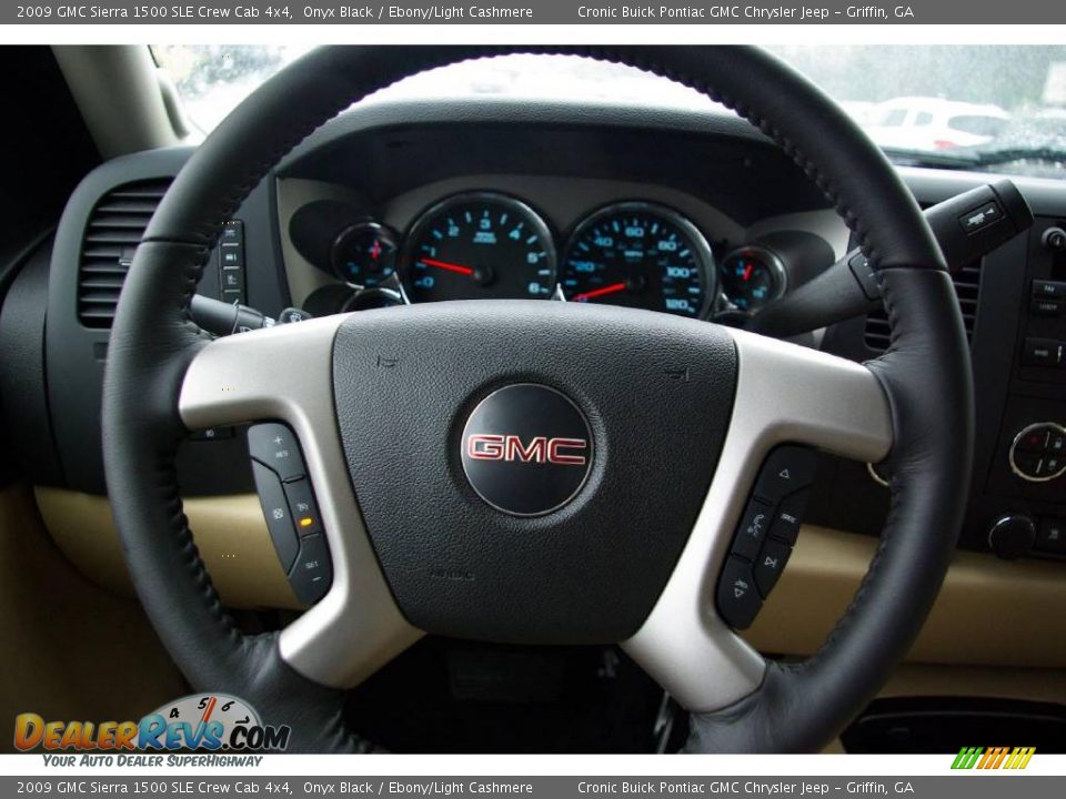 2009 GMC Sierra 1500 SLE Crew Cab 4x4 Onyx Black / Ebony/Light Cashmere Photo #19