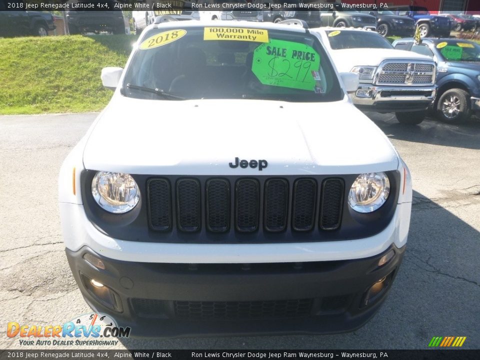 2018 Jeep Renegade Latitude 4x4 Alpine White / Black Photo #8