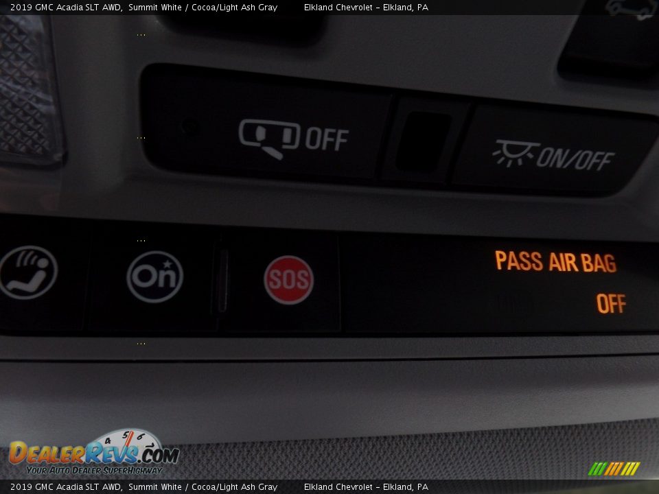 2019 GMC Acadia SLT AWD Summit White / Cocoa/Light Ash Gray Photo #34