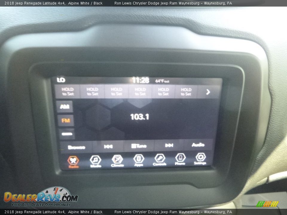 2018 Jeep Renegade Latitude 4x4 Alpine White / Black Photo #16
