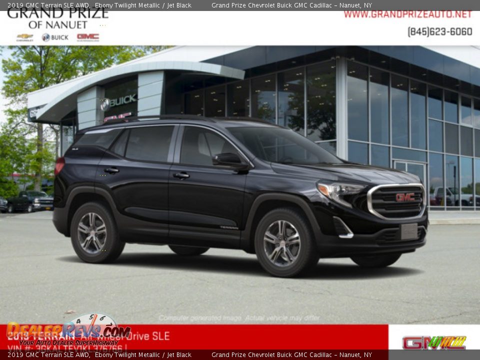 2019 GMC Terrain SLE AWD Ebony Twilight Metallic / Jet Black Photo #4