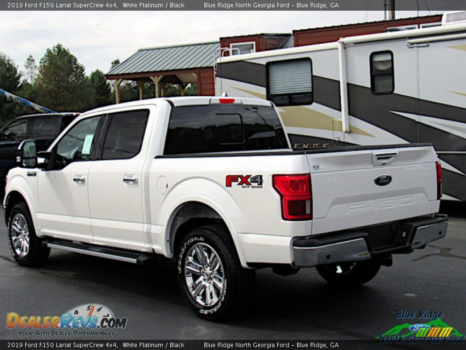 2019 Ford F150 Lariat SuperCrew 4x4 White Platinum / Black Photo #3