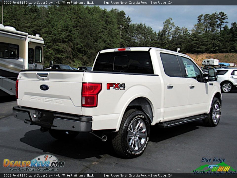 2019 Ford F150 Lariat SuperCrew 4x4 White Platinum / Black Photo #5