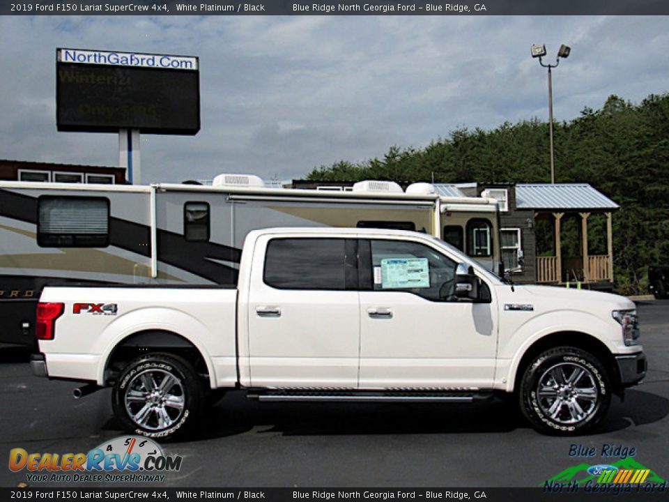 2019 Ford F150 Lariat SuperCrew 4x4 White Platinum / Black Photo #6