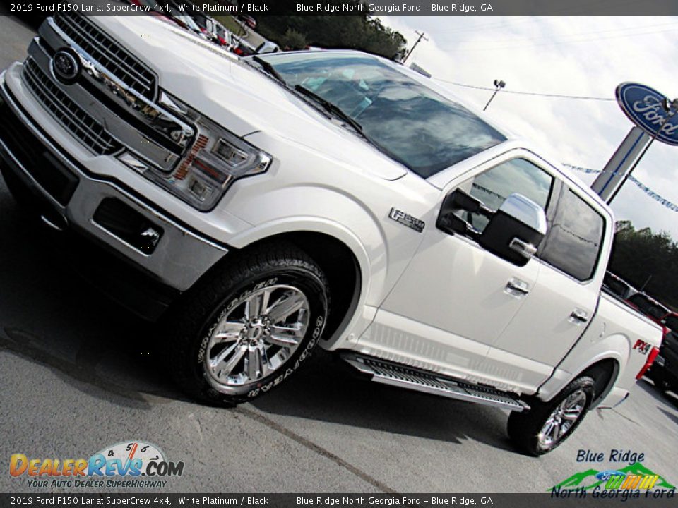 2019 Ford F150 Lariat SuperCrew 4x4 White Platinum / Black Photo #33