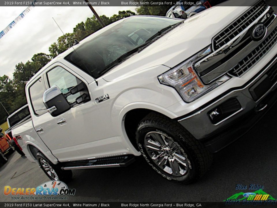 2019 Ford F150 Lariat SuperCrew 4x4 White Platinum / Black Photo #34