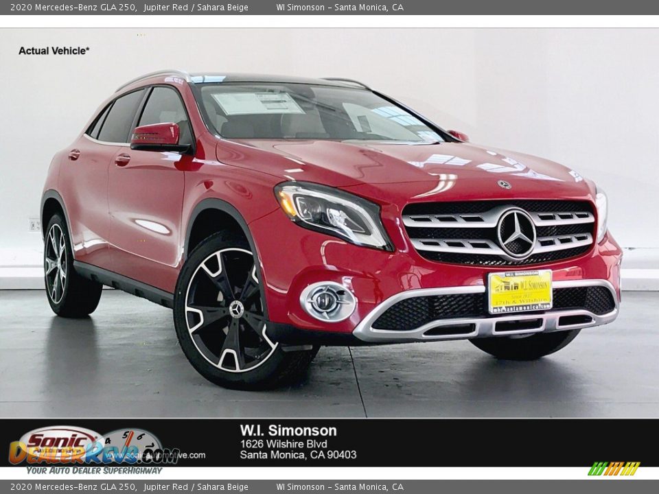 2020 Mercedes-Benz GLA 250 Jupiter Red / Sahara Beige Photo #1