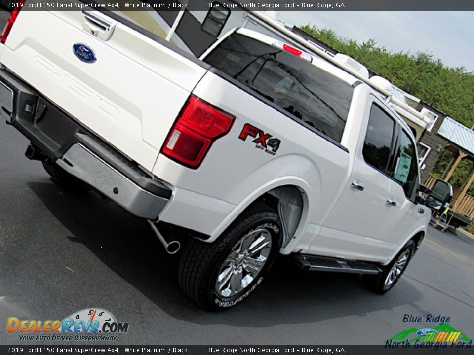 2019 Ford F150 Lariat SuperCrew 4x4 White Platinum / Black Photo #35