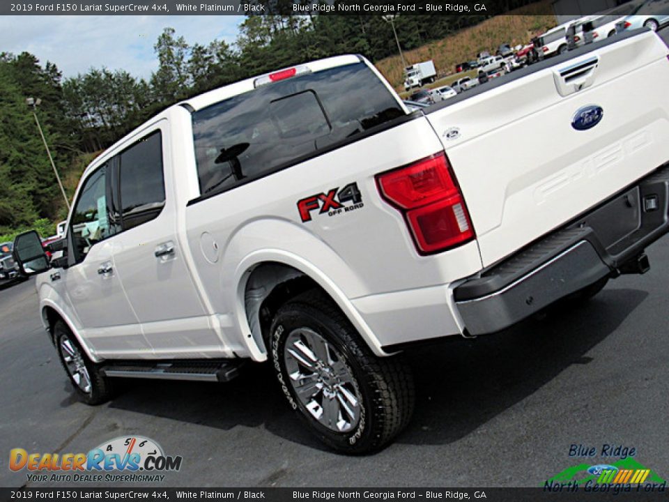 2019 Ford F150 Lariat SuperCrew 4x4 White Platinum / Black Photo #36