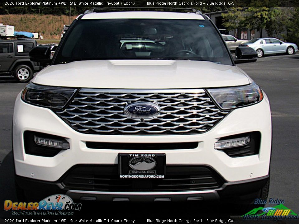 2020 Ford Explorer Platinum 4WD Star White Metallic Tri-Coat / Ebony Photo #4