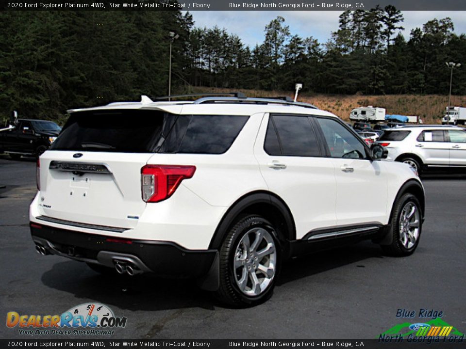 2020 Ford Explorer Platinum 4WD Star White Metallic Tri-Coat / Ebony Photo #6