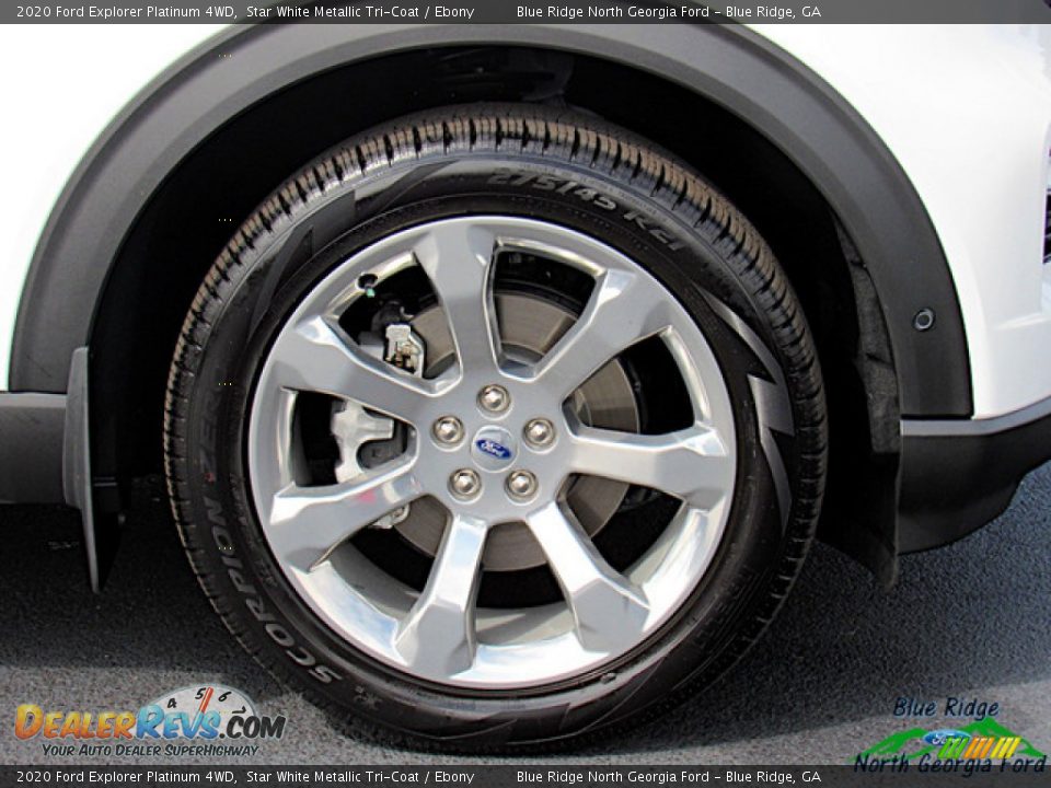 2020 Ford Explorer Platinum 4WD Star White Metallic Tri-Coat / Ebony Photo #9