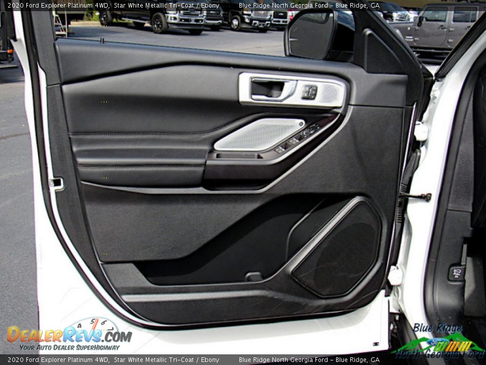 2020 Ford Explorer Platinum 4WD Star White Metallic Tri-Coat / Ebony Photo #10