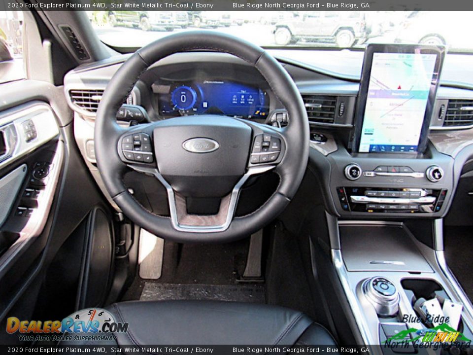 2020 Ford Explorer Platinum 4WD Star White Metallic Tri-Coat / Ebony Photo #19