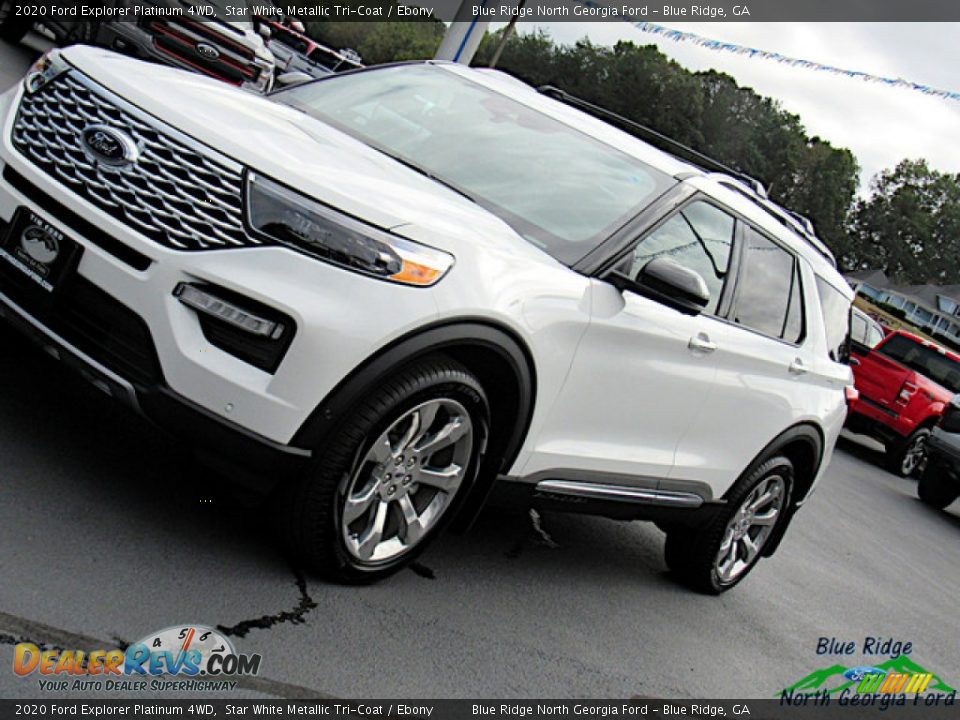 2020 Ford Explorer Platinum 4WD Star White Metallic Tri-Coat / Ebony Photo #31