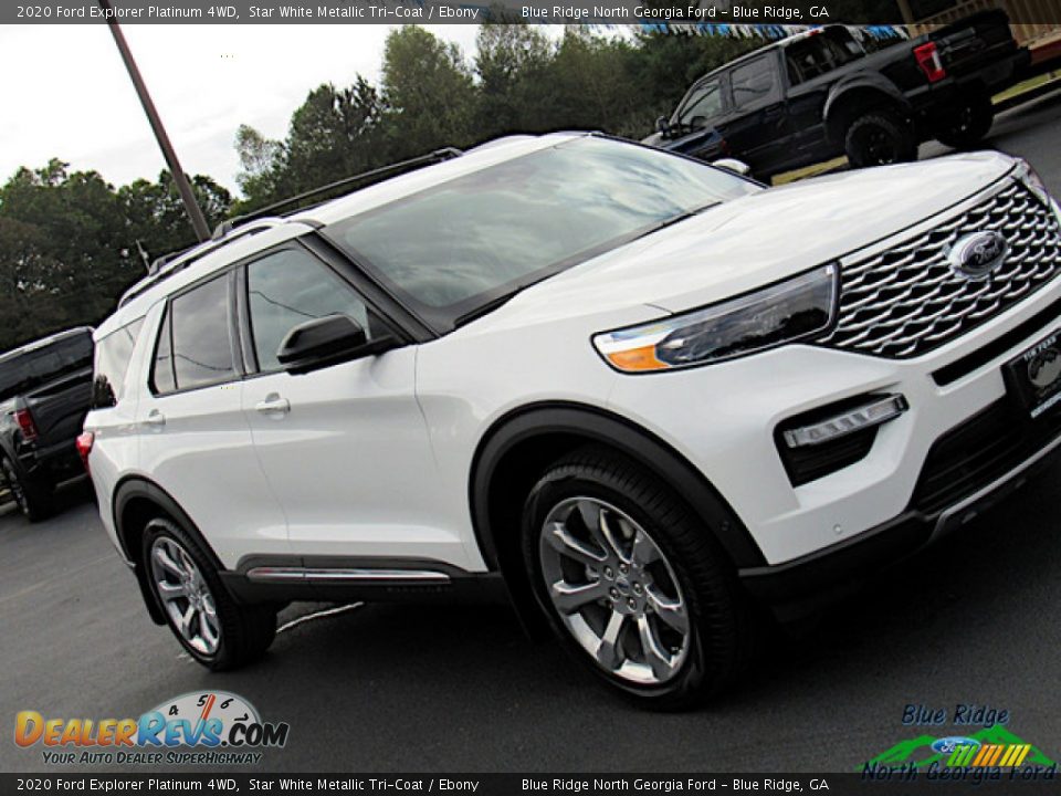 2020 Ford Explorer Platinum 4WD Star White Metallic Tri-Coat / Ebony Photo #32