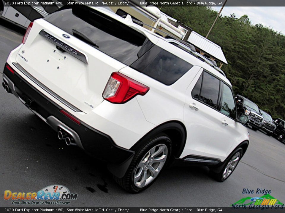 2020 Ford Explorer Platinum 4WD Star White Metallic Tri-Coat / Ebony Photo #33