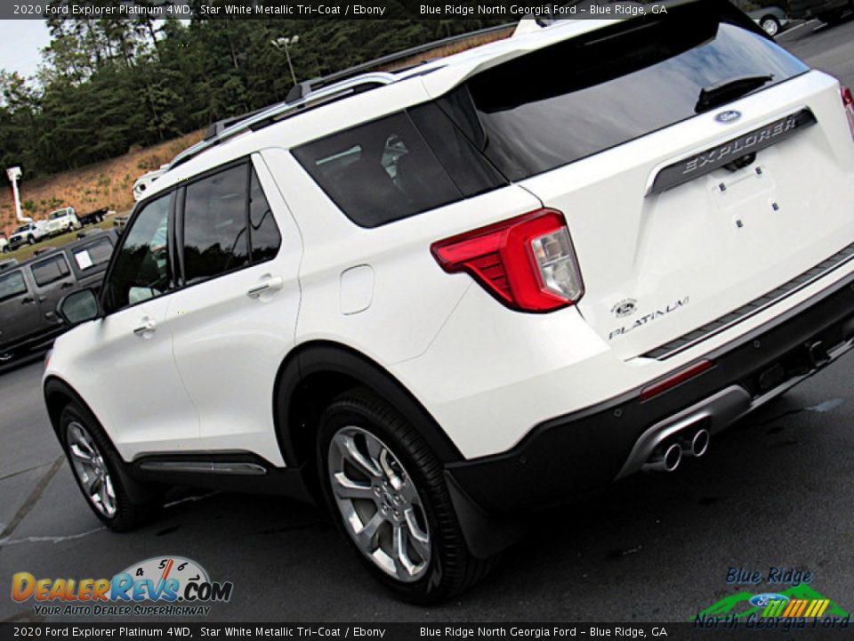2020 Ford Explorer Platinum 4WD Star White Metallic Tri-Coat / Ebony Photo #34