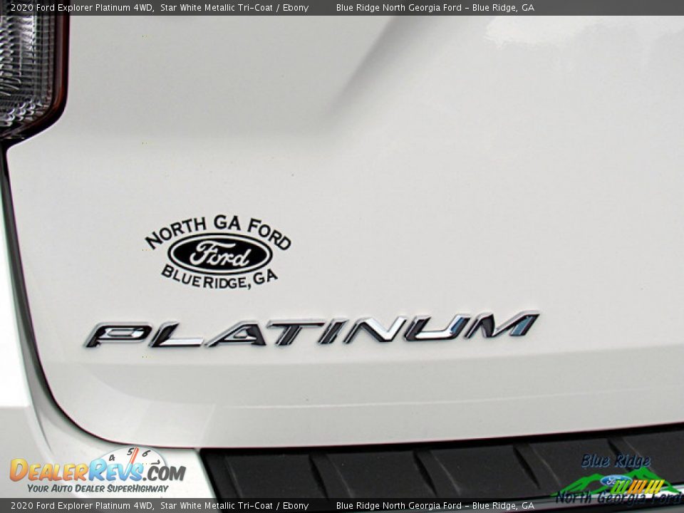 2020 Ford Explorer Platinum 4WD Star White Metallic Tri-Coat / Ebony Photo #35