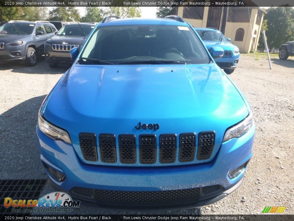 2020 Jeep Cherokee Altitude 4x4 Hydro Blue Pearl / Black Photo #8