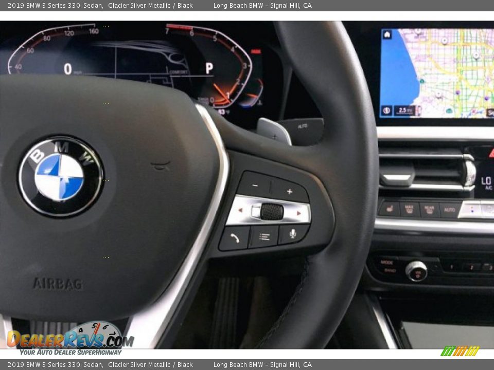 2019 BMW 3 Series 330i Sedan Glacier Silver Metallic / Black Photo #15
