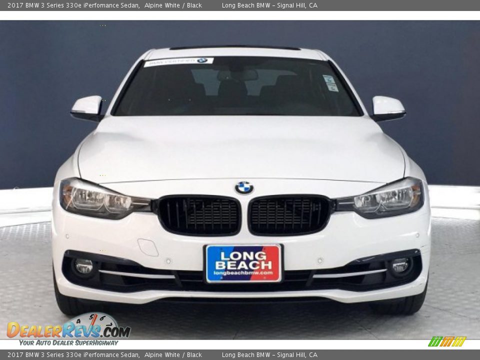2017 BMW 3 Series 330e iPerfomance Sedan Alpine White / Black Photo #2