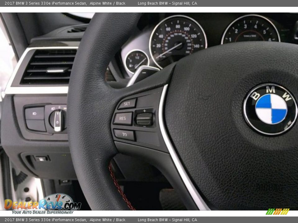 2017 BMW 3 Series 330e iPerfomance Sedan Alpine White / Black Photo #14