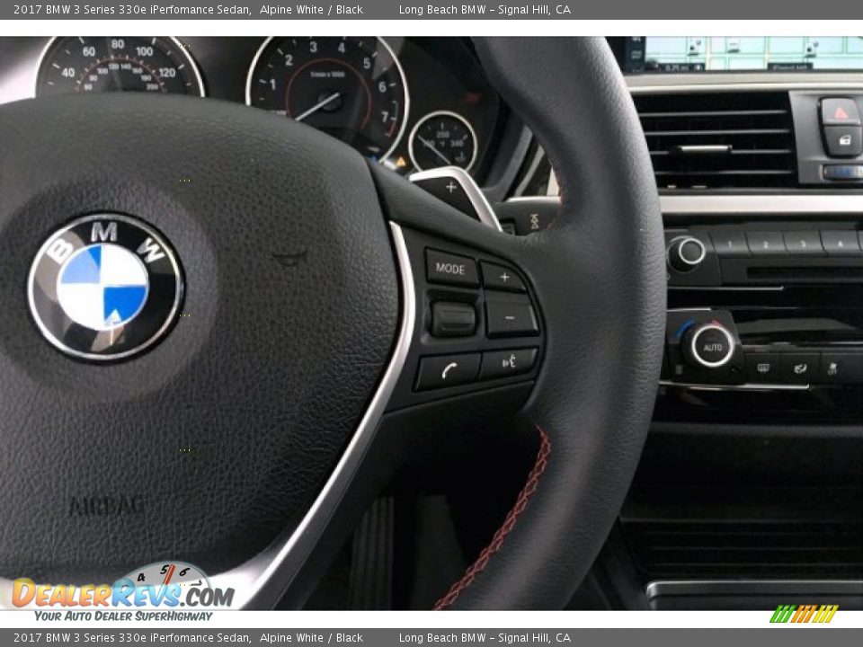 2017 BMW 3 Series 330e iPerfomance Sedan Alpine White / Black Photo #15