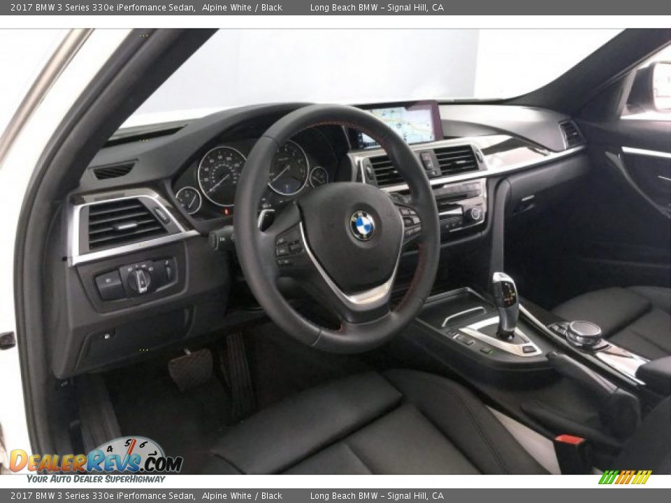 2017 BMW 3 Series 330e iPerfomance Sedan Alpine White / Black Photo #17
