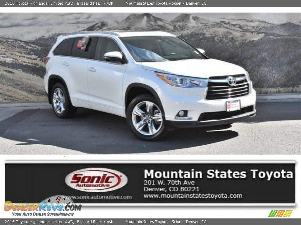 2016 Toyota Highlander Limited AWD Blizzard Pearl / Ash Photo #1